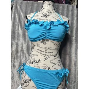 Kenneth Cole Bikini‎ Top and Bottom Swimsuit Set Turquoise